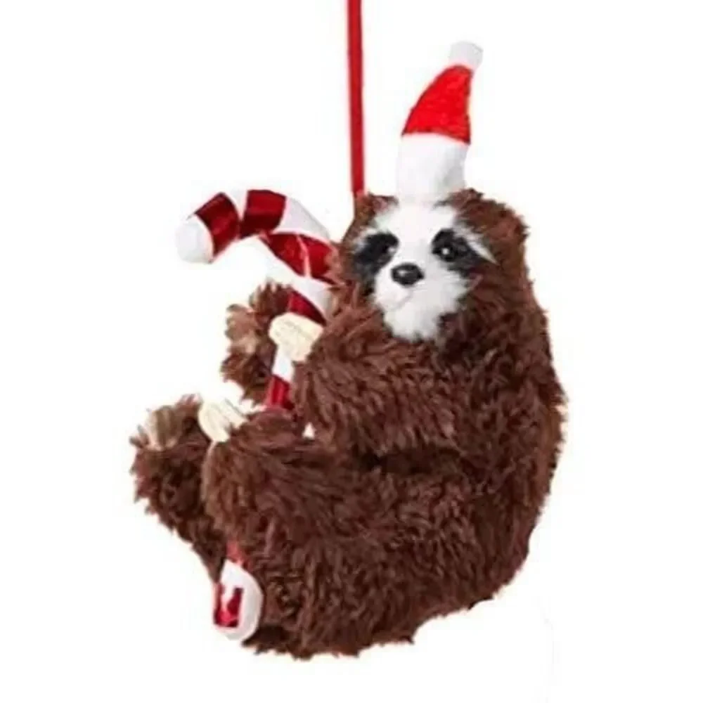Holiday Lane Santas Favorites Sloth with Santa Hat Ornament